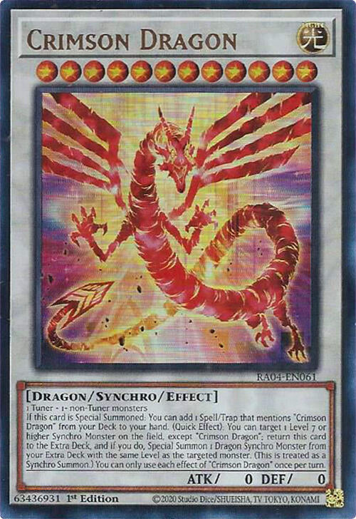 Crimson Dragon (card) [RA04-EN061] Ultra Rare | Gam3 Escape