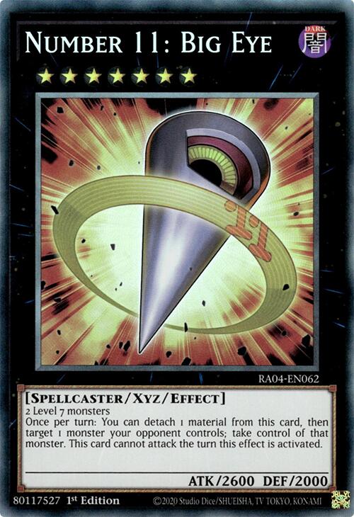 Number 11: Big Eye [RA04-EN062] Prismatic Collector's Rare | Gam3 Escape