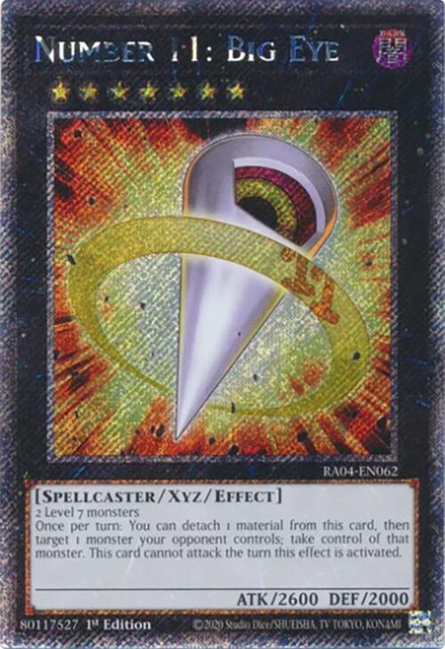 Number 11: Big Eye [RA04-EN062] Platinum Secret Rare | Gam3 Escape
