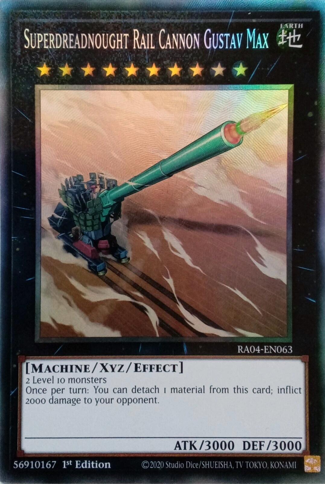 Superdreadnought Rail Cannon Gustav Max [RA04-EN063] Prismatic Collector's Rare | Gam3 Escape