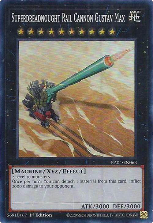 Superdreadnought Rail Cannon Gustav Max [RA04-EN063] Super Rare | Gam3 Escape