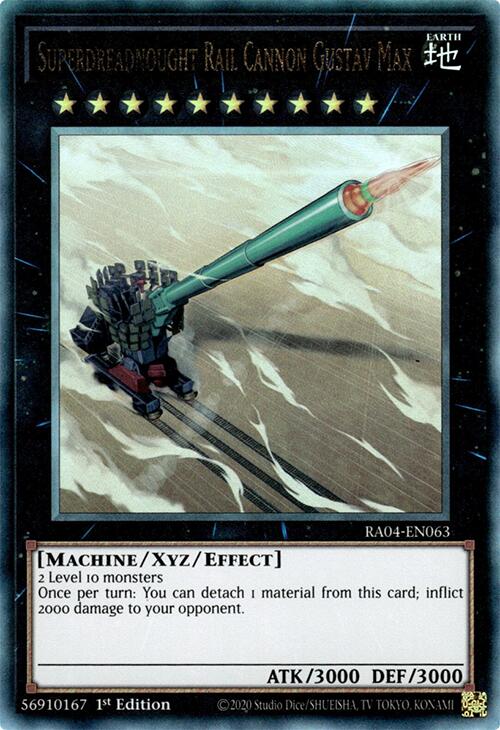 Superdreadnought Rail Cannon Gustav Max [RA04-EN063] Prismatic Ultimate Rare | Gam3 Escape