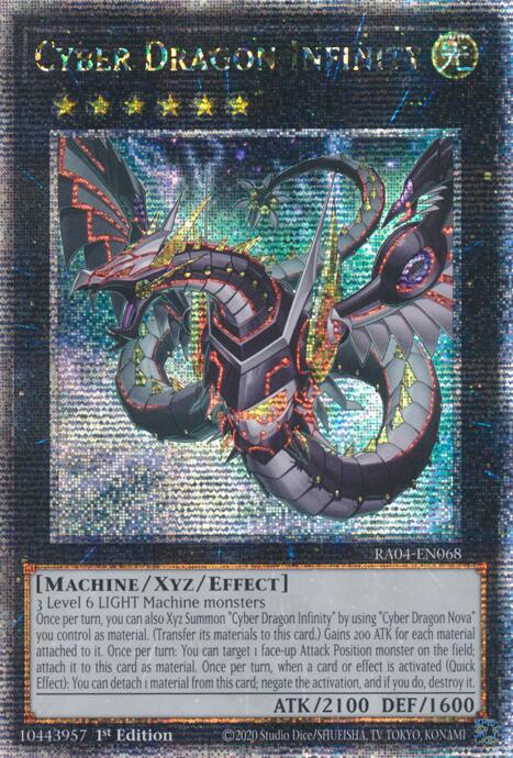 Cyber Dragon Infinity (Alternate Art) [RA04-EN068] Quarter Century Secret Rare | Gam3 Escape