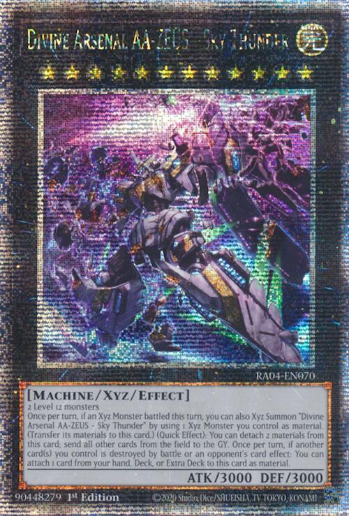 Divine Arsenal AA-ZEUS - Sky Thunder (New Art) [RA04-EN070] Quarter Century Secret Rare | Gam3 Escape