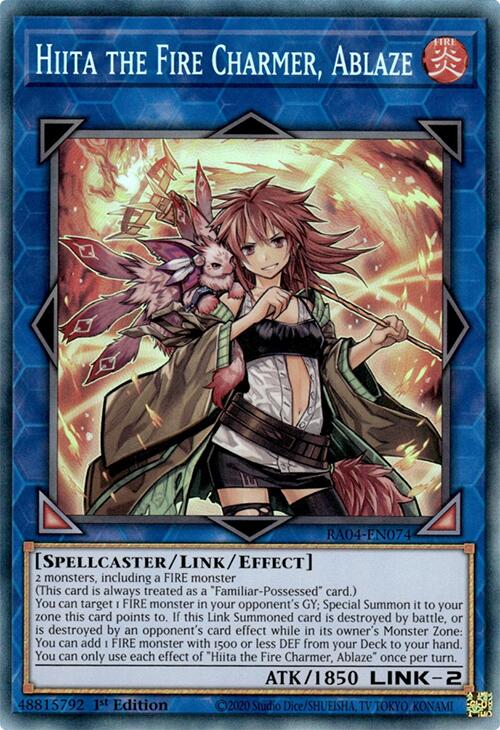 Hiita the Fire Charmer, Ablaze [RA04-EN074] Prismatic Collector's Rare | Gam3 Escape