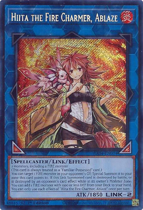 Hiita the Fire Charmer, Ablaze [RA04-EN074] Secret Rare | Gam3 Escape