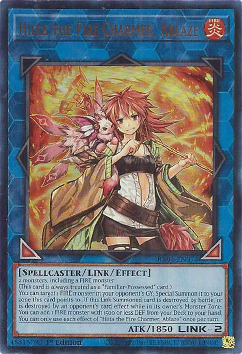 Hiita the Fire Charmer, Ablaze [RA04-EN074] Ultra Rare | Gam3 Escape