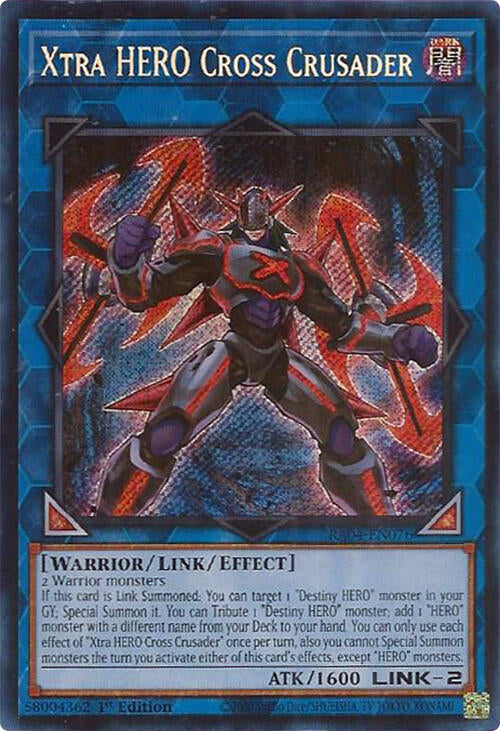 Xtra HERO Cross Crusader [RA04-EN076] Secret Rare | Gam3 Escape