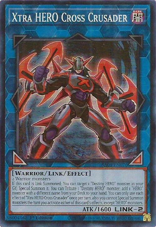Xtra HERO Cross Crusader [RA04-EN076] Super Rare | Gam3 Escape