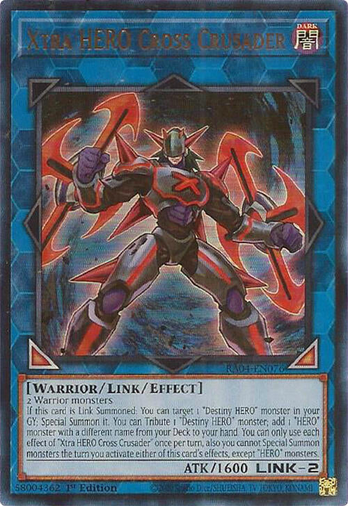 Xtra HERO Cross Crusader [RA04-EN076] Ultra Rare | Gam3 Escape