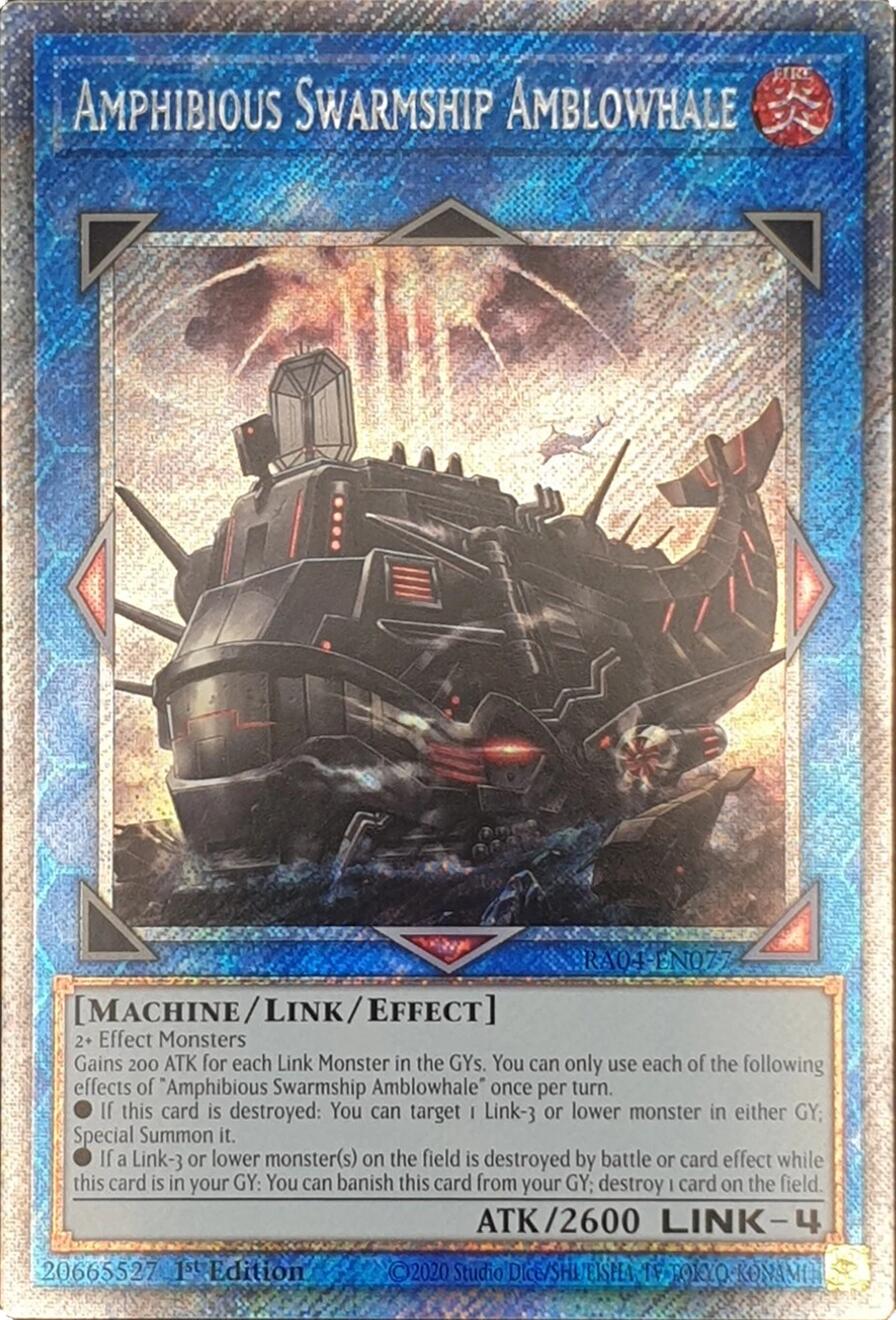 Amphibious Swarmship Amblowhale [RA04-EN077] Platinum Secret Rare | Gam3 Escape