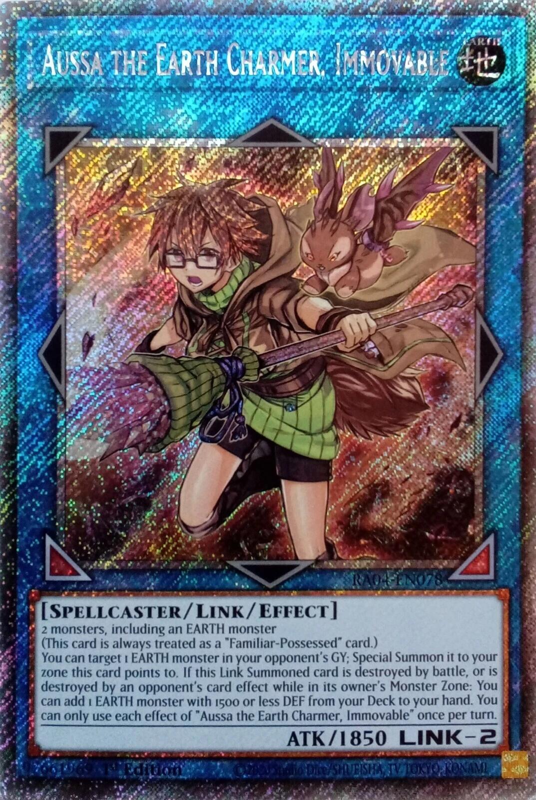 Aussa the Earth Charmer, Immovable [RA04-EN078] Platinum Secret Rare | Gam3 Escape