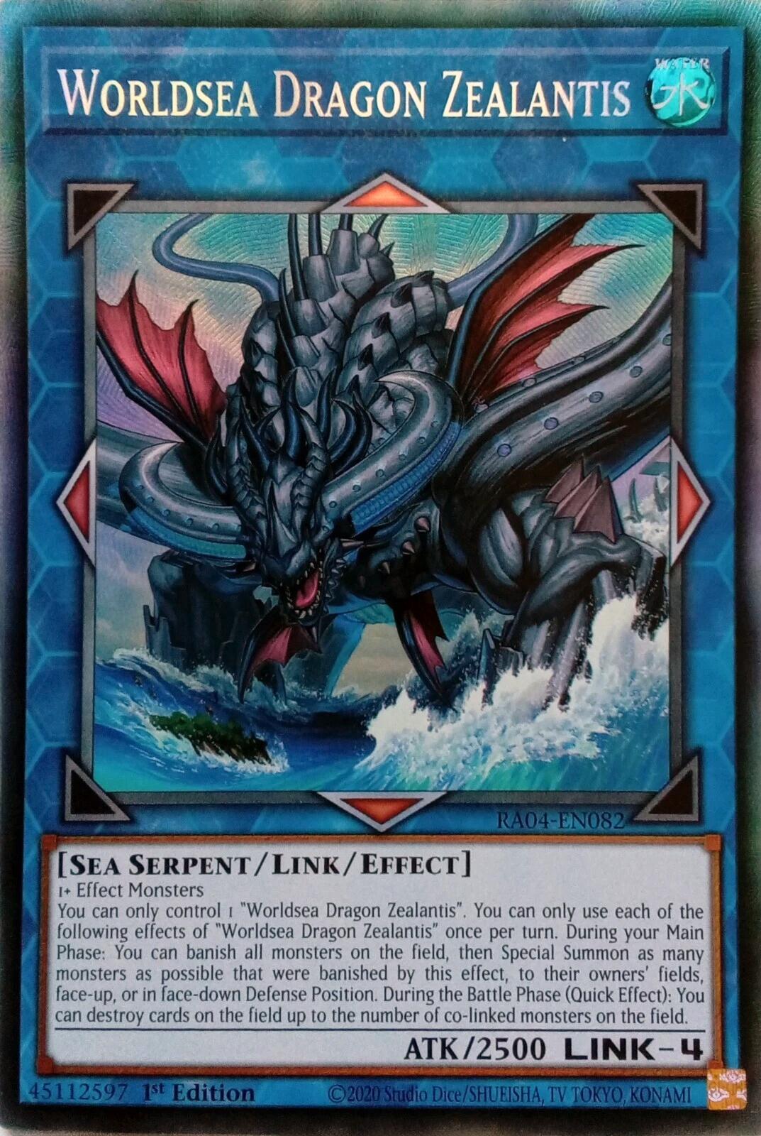 Worldsea Dragon Zealantis [RA04-EN082] Prismatic Collector's Rare | Gam3 Escape