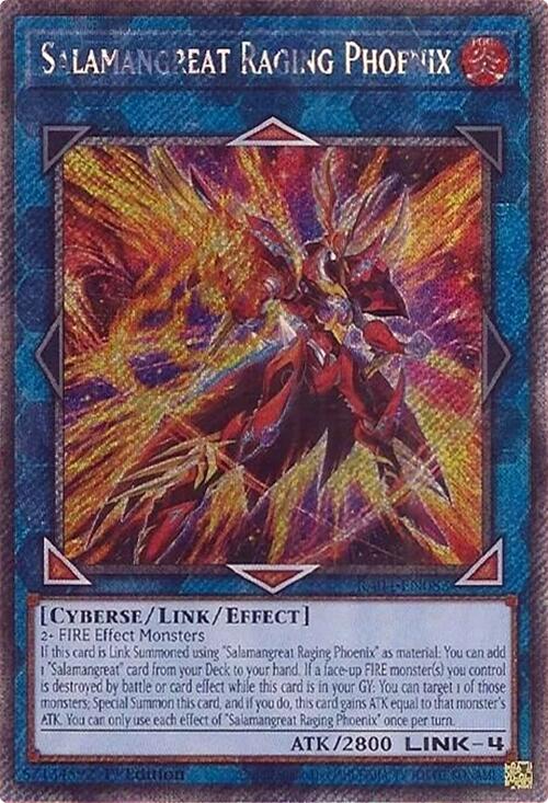 Salamangreat Raging Phoenix [RA04-EN083] Platinum Secret Rare | Gam3 Escape