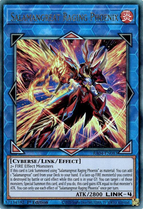 Salamangreat Raging Phoenix [RA04-EN083] Prismatic Ultimate Rare | Gam3 Escape