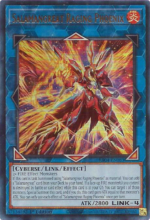 Salamangreat Raging Phoenix [RA04-EN083] Ultra Rare | Gam3 Escape