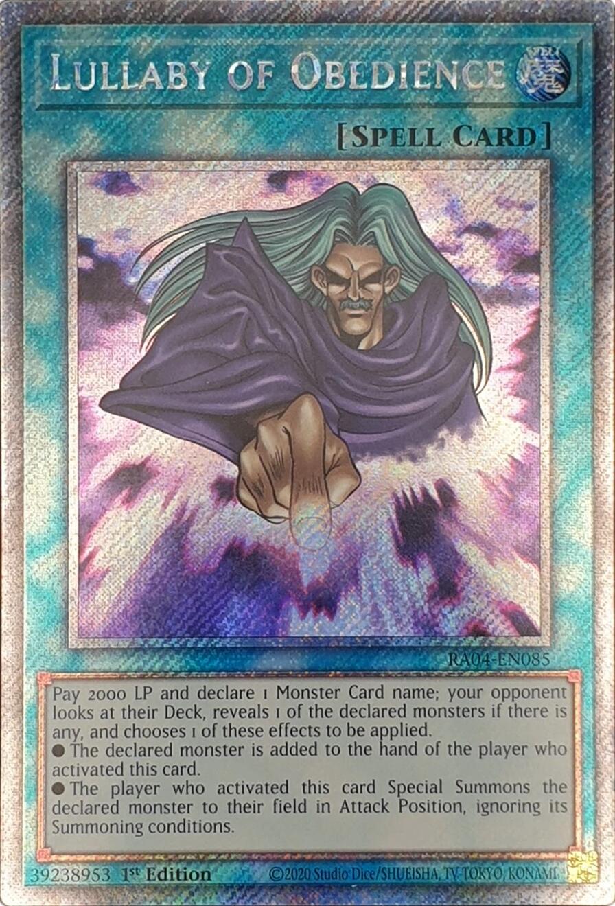 Lullaby of Obedience [RA04-EN085] Platinum Secret Rare | Gam3 Escape