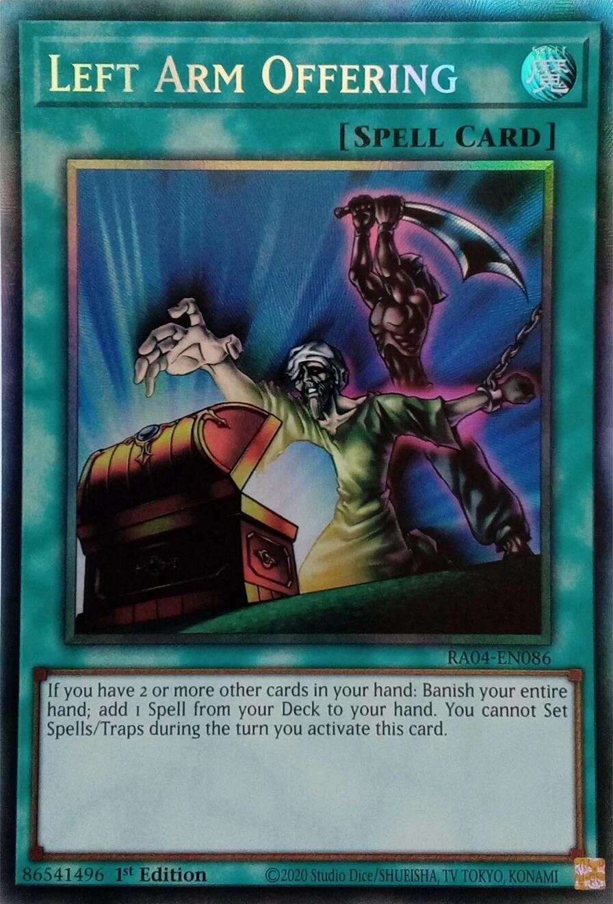 Left Arm Offering [RA04-EN086] Prismatic Collector's Rare | Gam3 Escape