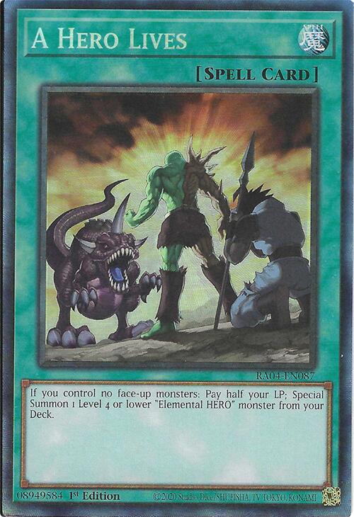 A Hero Lives [RA04-EN087] Prismatic Collector's Rare | Gam3 Escape
