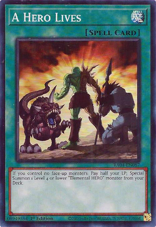 A Hero Lives [RA04-EN087] Super Rare | Gam3 Escape