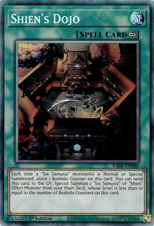 Shien's Dojo [RA04-EN088] Prismatic Collector's Rare | Gam3 Escape