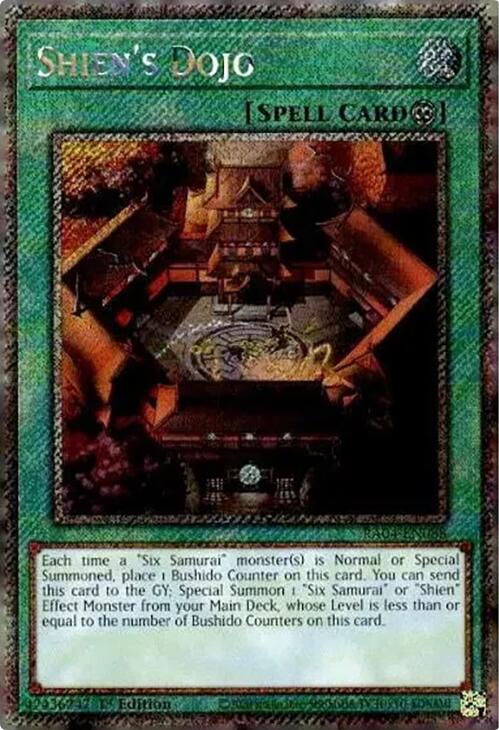 Shien's Dojo [RA04-EN088] Platinum Secret Rare | Gam3 Escape