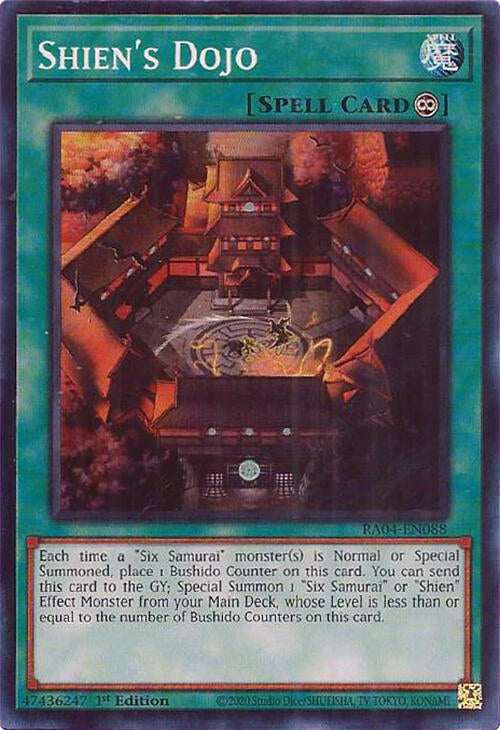 Shien's Dojo [RA04-EN088] Super Rare | Gam3 Escape