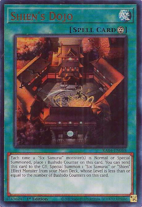 Shien's Dojo [RA04-EN088] Ultra Rare | Gam3 Escape