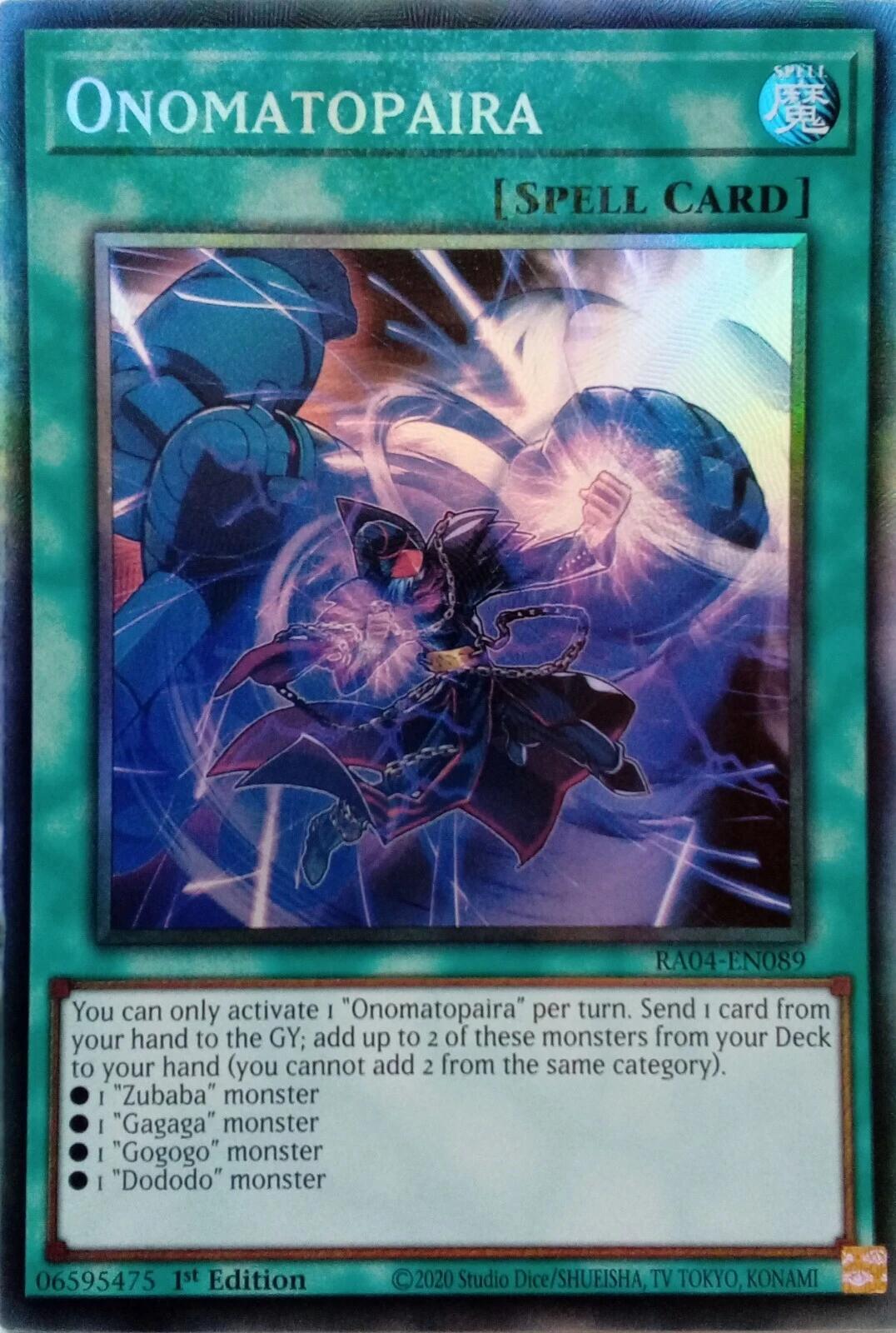 Onomatopaira [RA04-EN089] Prismatic Collector's Rare | Gam3 Escape