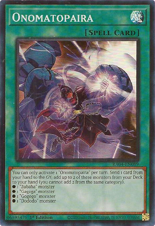Onomatopaira [RA04-EN089] Super Rare | Gam3 Escape