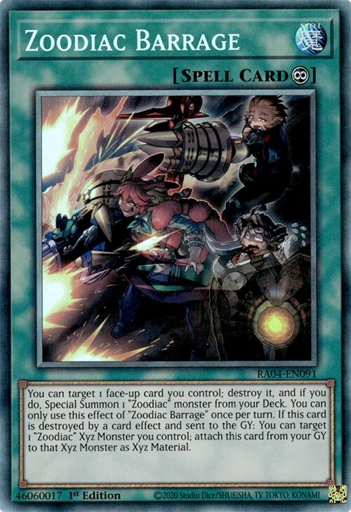 Zoodiac Barrage [RA04-EN091] Prismatic Collector's Rare | Gam3 Escape