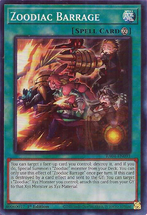Zoodiac Barrage [RA04-EN091] Super Rare | Gam3 Escape