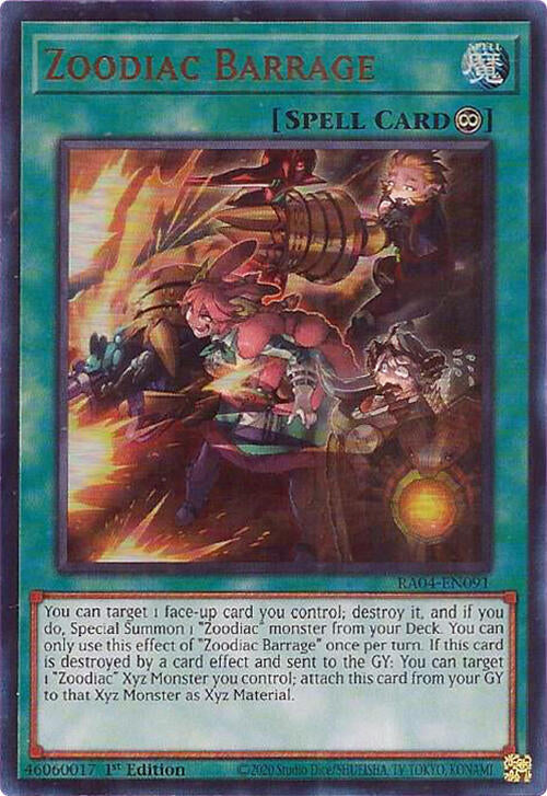 Zoodiac Barrage [RA04-EN091] Ultra Rare | Gam3 Escape