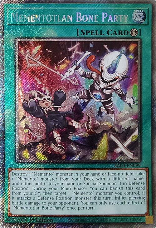 Mementotlan Bone Party [RA04-EN099] Platinum Secret Rare | Gam3 Escape
