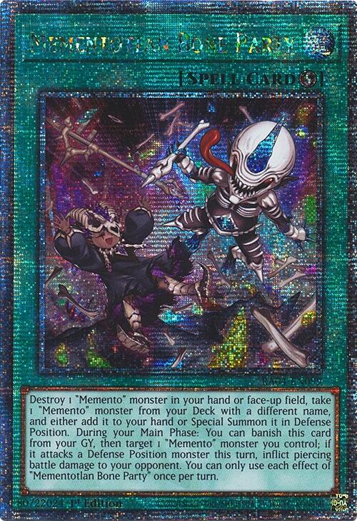 Mementotlan Bone Party [RA04-EN099] Quarter Century Secret Rare | Gam3 Escape