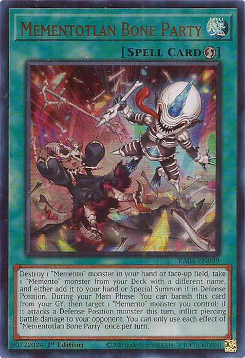 Mementotlan Bone Party [RA04-EN099] Ultra Rare | Gam3 Escape