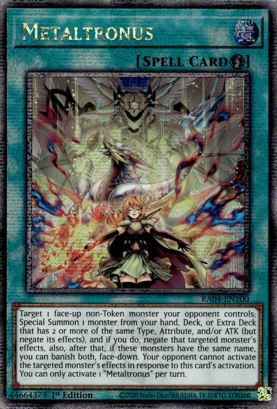 Metaltronus [RA04-EN100] Quarter Century Secret Rare | Gam3 Escape
