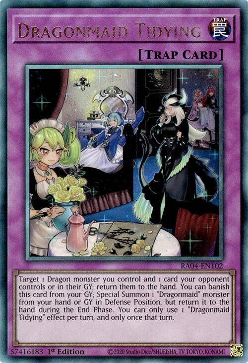 Dragonmaid Tidying [RA04-EN102] Prismatic Ultimate Rare | Gam3 Escape