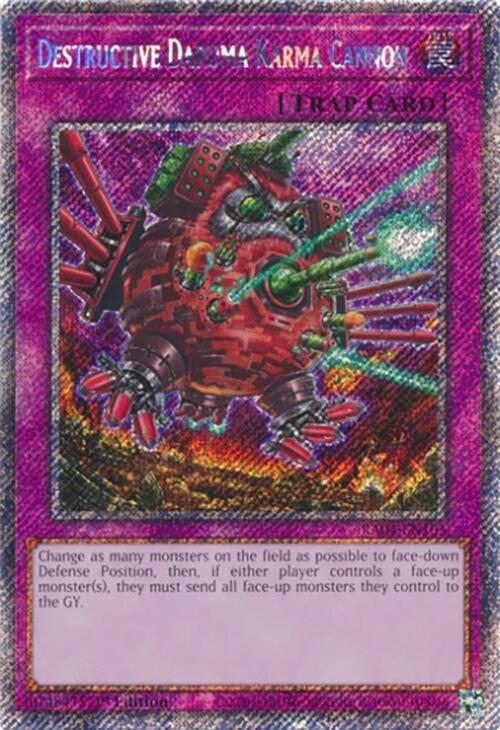 Destructive Daruma Karma Cannon [RA04-EN103] Platinum Secret Rare | Gam3 Escape