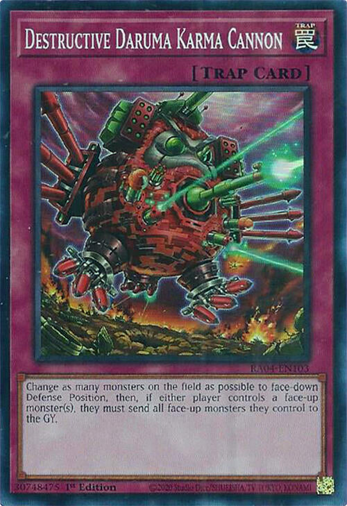 Destructive Daruma Karma Cannon [RA04-EN103] Super Rare | Gam3 Escape