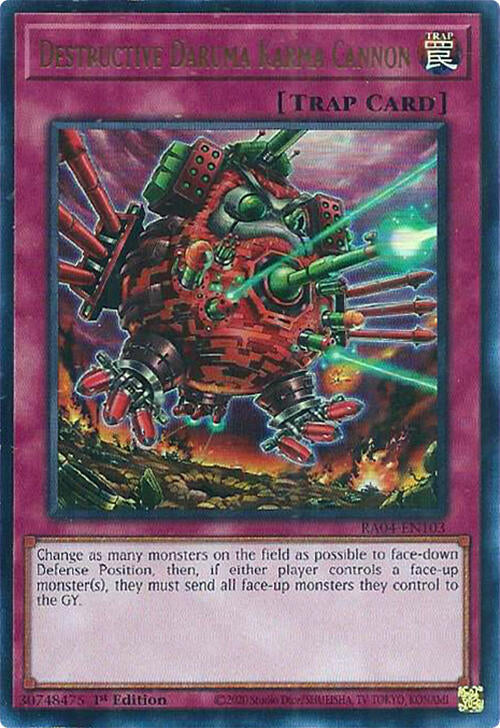 Destructive Daruma Karma Cannon [RA04-EN103] Ultra Rare | Gam3 Escape