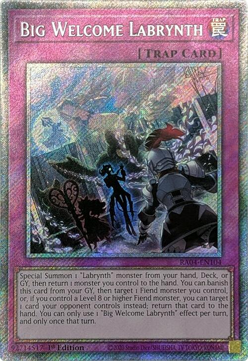 Big Welcome Labrynth [RA04-EN104] Platinum Secret Rare | Gam3 Escape