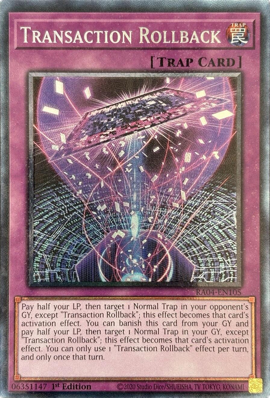 Transaction Rollback [RA04-EN105] Prismatic Collector's Rare | Gam3 Escape