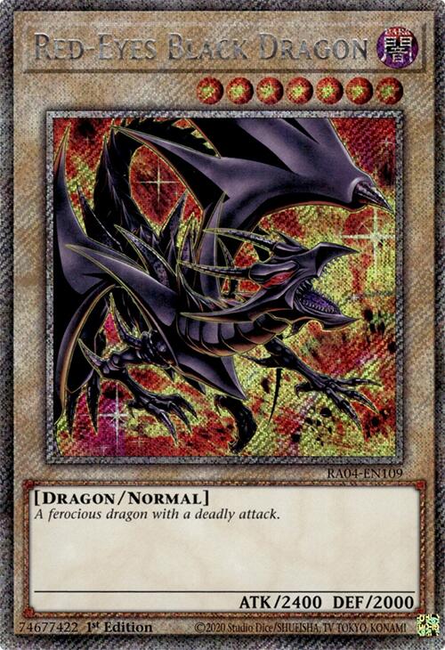 Red-Eyes Black Dragon (8th Art) [RA04-EN109] Platinum Secret Rare | Gam3 Escape