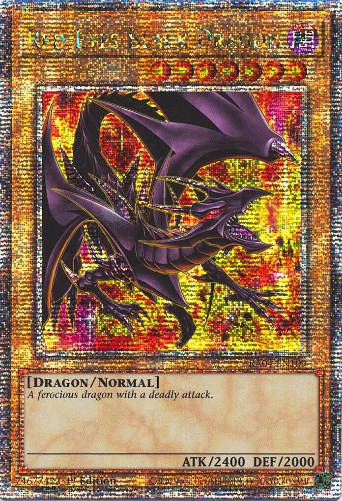 Red-Eyes Black Dragon (8th Art) [RA04-EN109] Quarter Century Secret Rare | Gam3 Escape