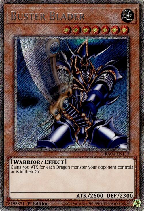 Buster Blader [RA04-EN115] Platinum Secret Rare | Gam3 Escape