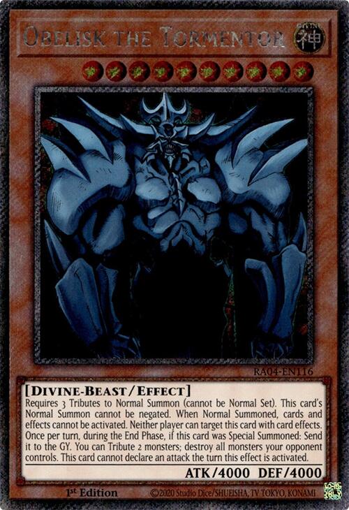Obelisk the Tormentor [RA04-EN116] Platinum Secret Rare | Gam3 Escape