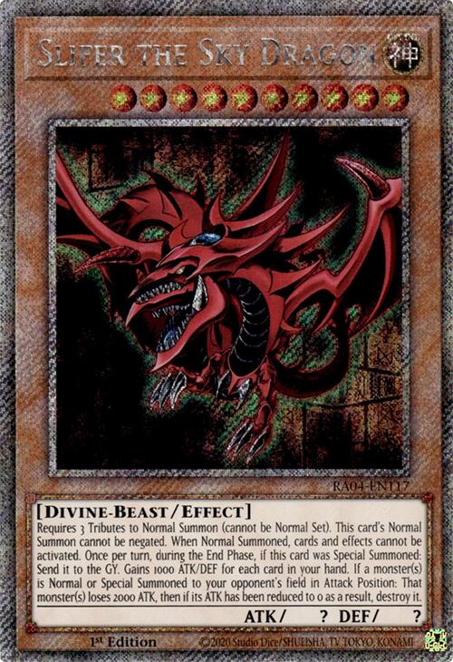 Slifer the Sky Dragon [RA04-EN117] Platinum Secret Rare | Gam3 Escape