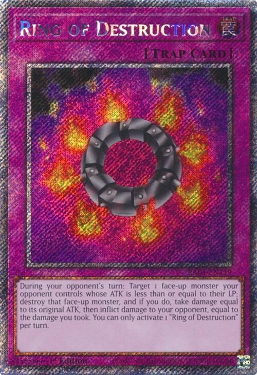 Ring of Destruction [RA04-EN119] Platinum Secret Rare | Gam3 Escape