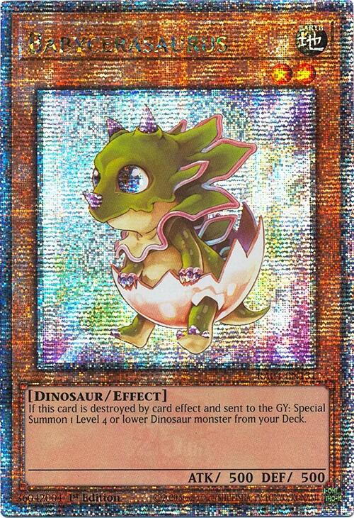Babycerasaurus [RA04-EN131] Quarter Century Secret Rare | Gam3 Escape